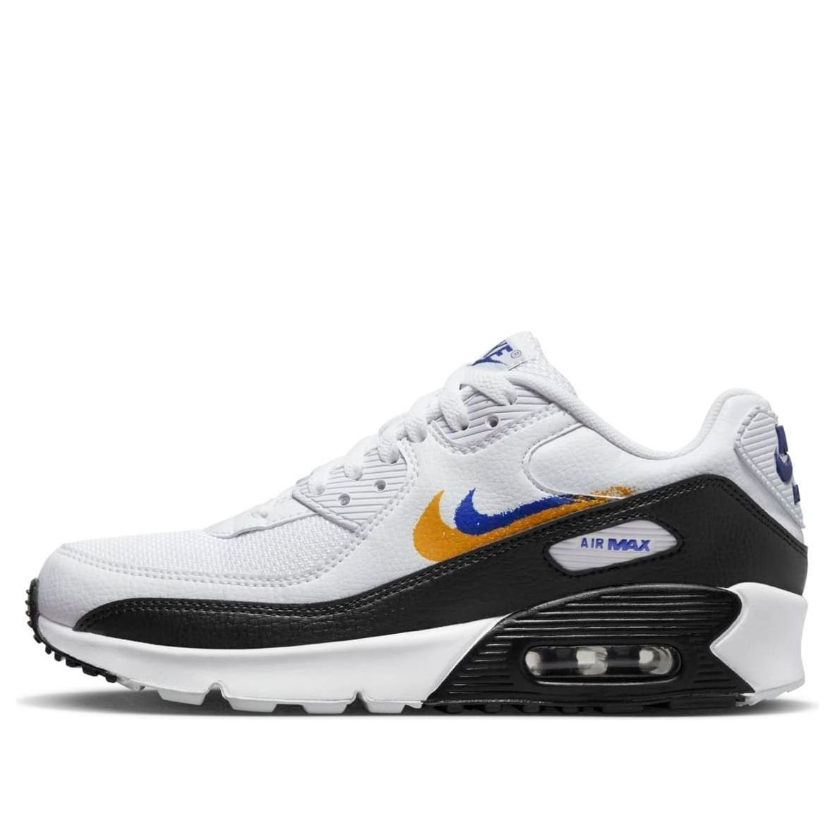 (GS) Nike Air Max 90 'Double Swoosh White Black Gold Royal' FJ4592-100