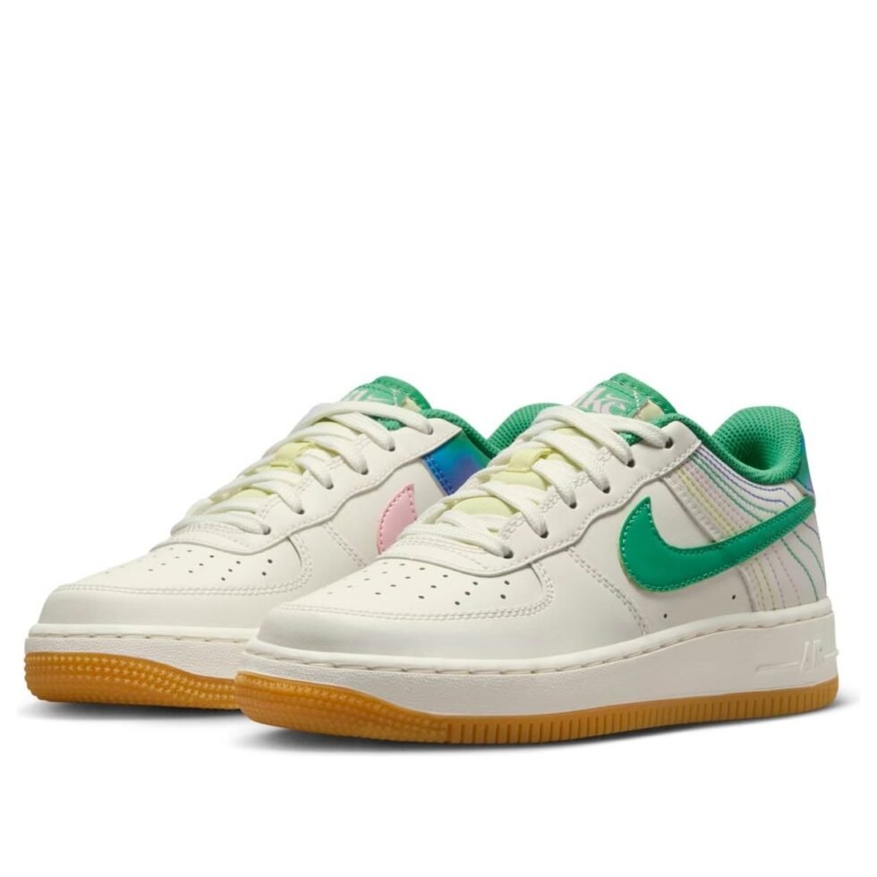 (GS) Nike Air Force 1 Low 'Heel Stitch' FJ7540-100 - Image 3