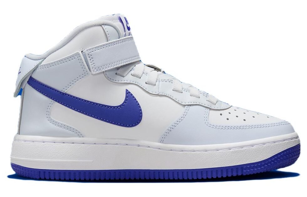 (GS) Nike Air Force 1 Mid EasyOn 'White Royal' FN1193-001 - Image 3