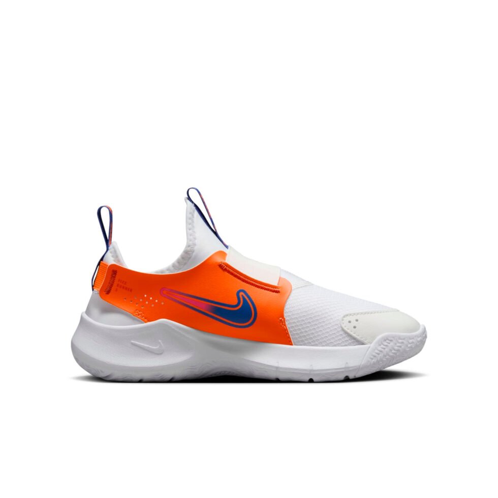 (GS) Nike Flex Runner 3 'White Total Orange Blue' FN1294-101 - Image 2