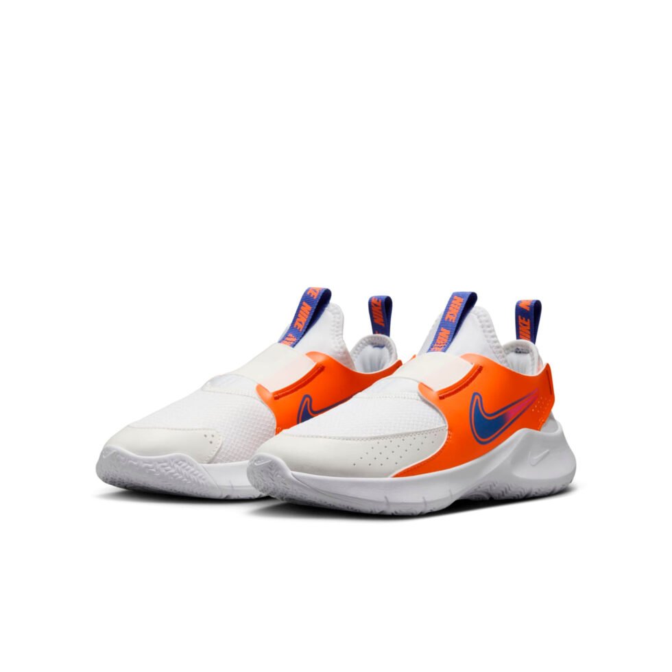 (GS) Nike Flex Runner 3 'White Total Orange Blue' FN1294-101 - Image 3