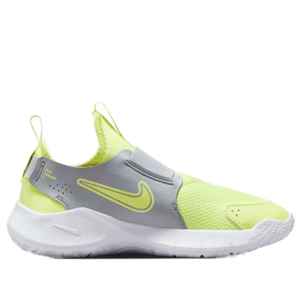 (GS) Nike Flex Runner 3 'Summit White White Light Lemon Twist' FN1294-105 - Image 6