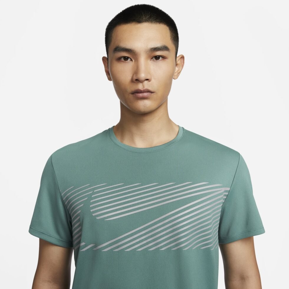 Nike Miler Flash Dri-FIT UV Running T-shirt Asia Sizing 'Bicoastal' FN3052-361 - Image 6