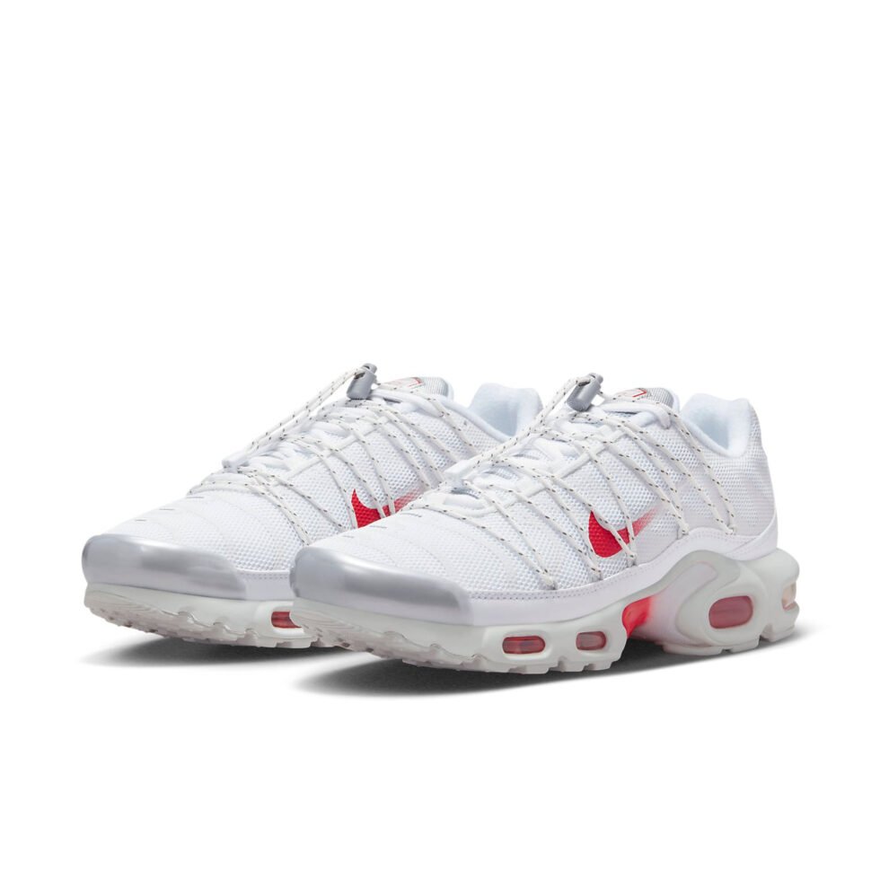 (WMNS) Nike Air Max Plus Utility 'White Red' FN3488-100 - Image 3