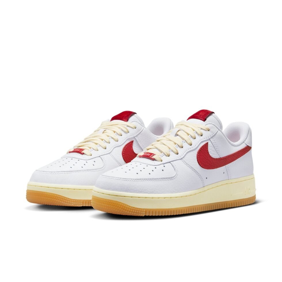 (WMNS) Nike Air Force 1 '07 'White Red Gum' FN3493-100 - Image 3