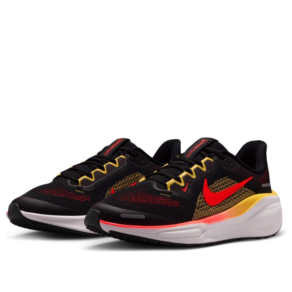 (GS) Nike Air Zoom Pegasus 41 'Black Glossy Deep Red' FN5041-005 - Image 4