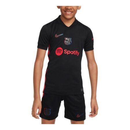 (GS) Nike FC Barcelona 24/25 Away Jersey 'Black Red' FN9148-011