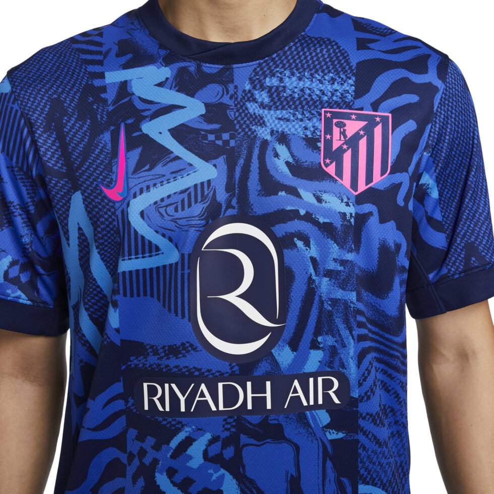 Nike Dri-FIT Atletico Madrid 2024/25 Stadium Third Football Replica Jesrey 'Blue Pink' FQ2021-493 - Image 2