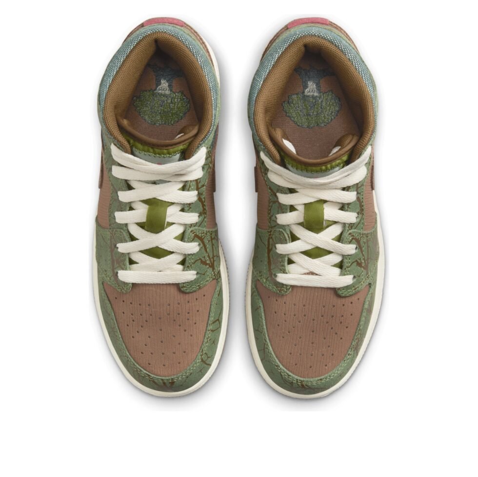 (GS) Air Jordan 1 Mid 'Treeline' FQ8101-200 - Image 2