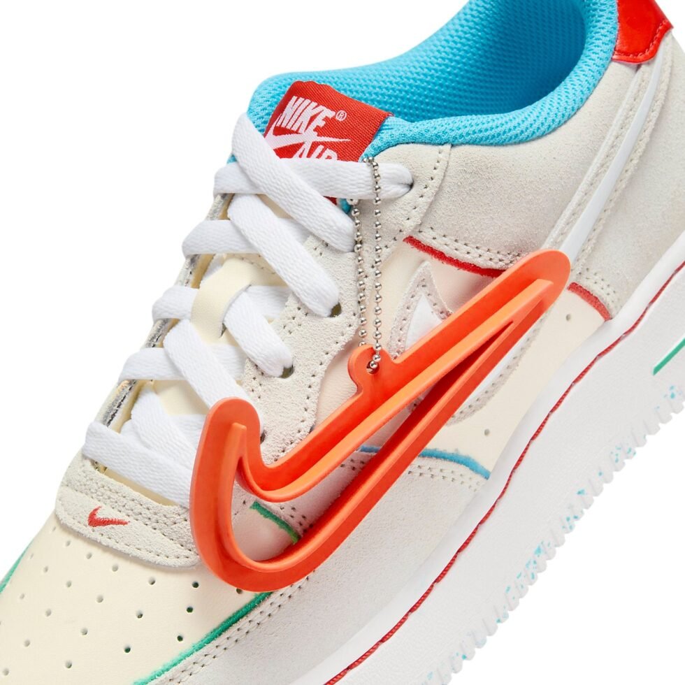 (GS) Nike Air Force 1 Low 'Swoosh Cookie Cutter' FQ8350-110 - Image 6