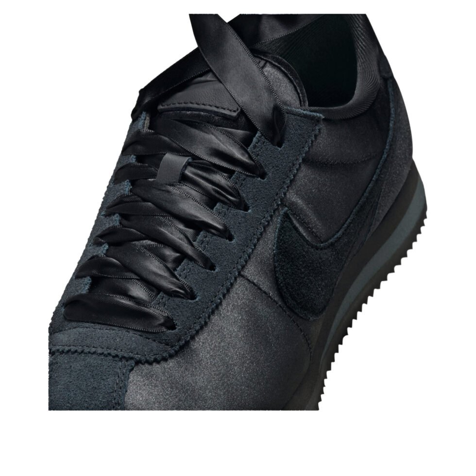 (WMNS) Nike Cortez Textile Satin 'Triple Black' FV5420-002 - Image 5