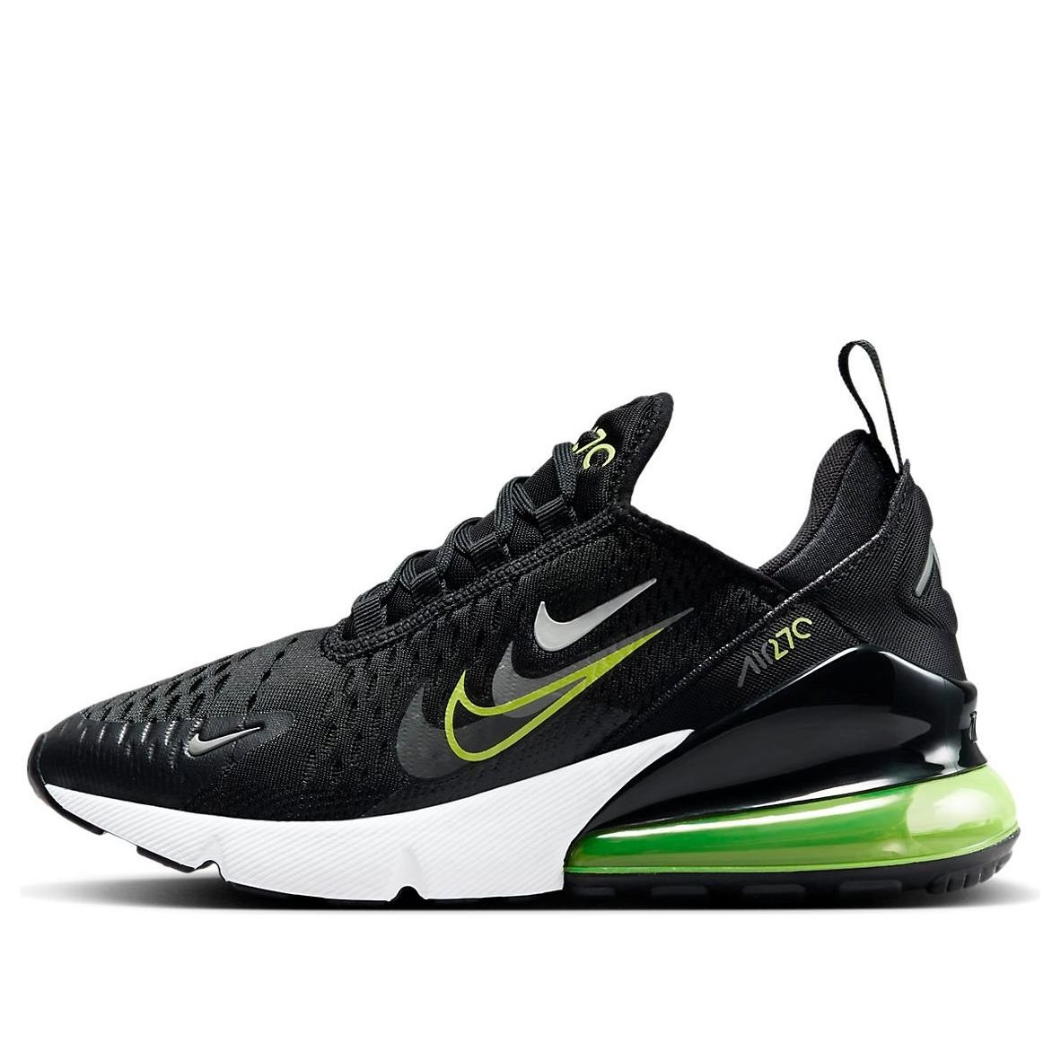 (GS) Nike Air Max 270 'Multi-Swoosh - Black Volt' FV7017-001