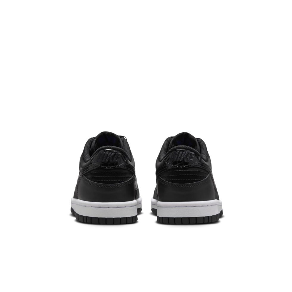 (GS) Nike Dunk Low 'Black Croc Swoosh' FV7472-001 - Image 5