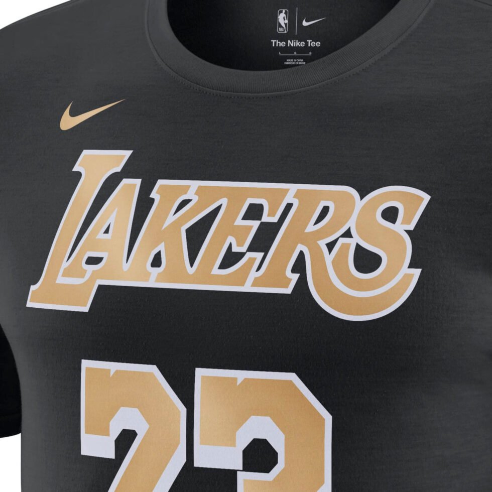 Nike x NBA Nba Los Angeles Lakers T-Shirt 'Lebron James 23' FV8846-010 - Image 3