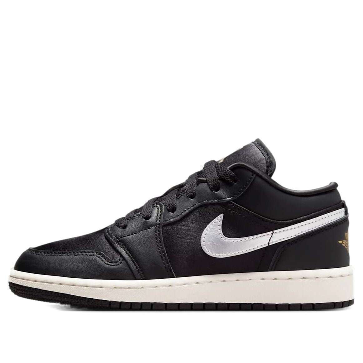 (GS) Air Jordan 1 Low SE 'Black Silver Sail Gold' FZ3921-001