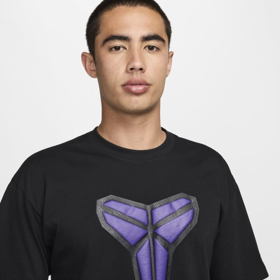 Nike Kobe Max90 Basketball T-shirt Asia Sizing 'Black' FZ8072-010 - Image 2