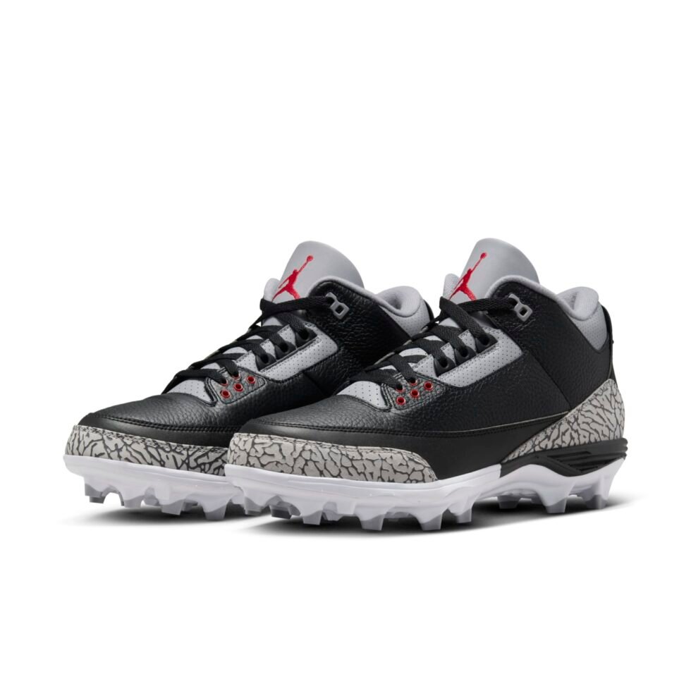 Air Jordan 3 Mid TD 'Black Cement' FZ8626-001 - Image 3