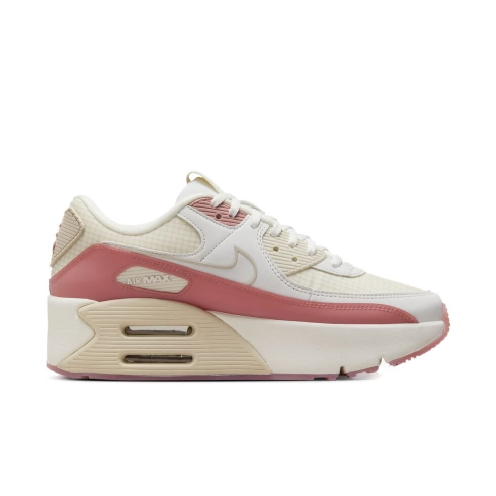 (WMNS) Nike Air Max 90 LV8 'Sail Light Brown Red' HF0782-101 - Image 2