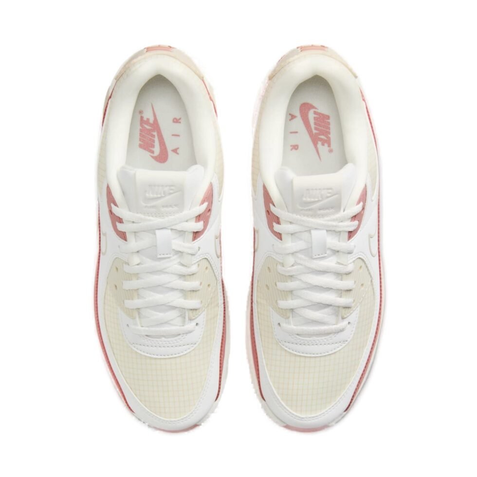 (WMNS) Nike Air Max 90 LV8 'Sail Light Brown Red' HF0782-101 - Image 4