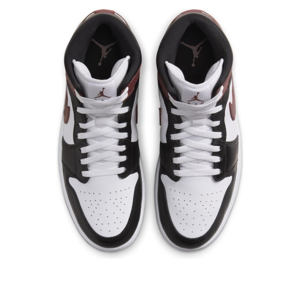 Air Jordan 1 Mid 'White Red Black' HF3216-102 - Image 2