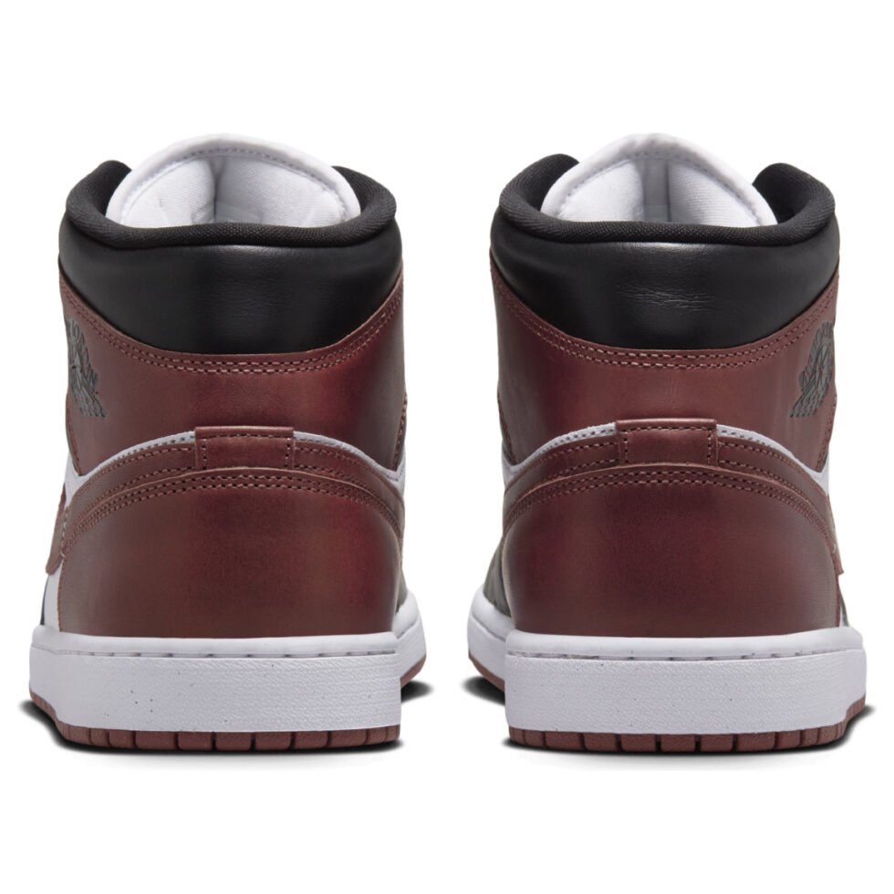 Air Jordan 1 Mid 'White Red Black' HF3216-102 - Image 3