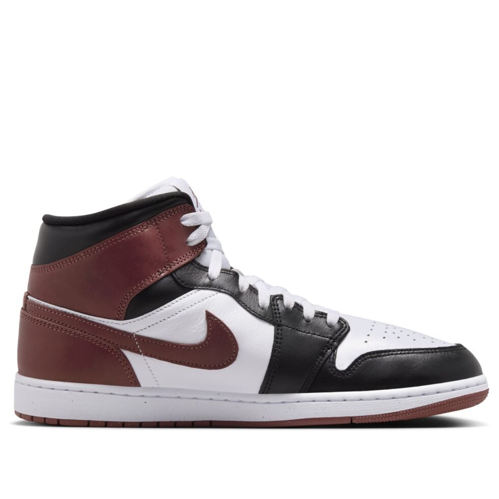 Air Jordan 1 Mid 'White Red Black' HF3216-102 - Image 6
