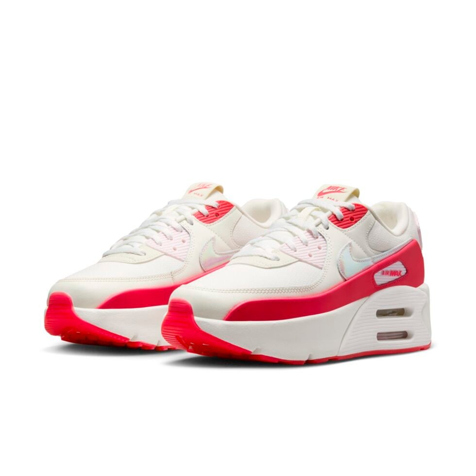 (WMNS) Nike Air Max 90 LV8 'Sail Siren Red' HF5073-133 - Image 3