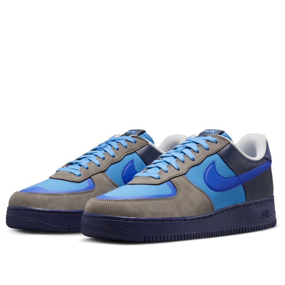 Nike x Stash Air Force 1 Low 'Soft Grey Harbor Blue' HF5516-001 - Image 4