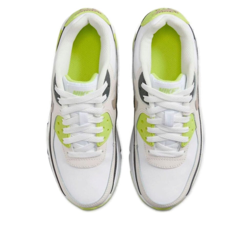 (GS) Nike Air Max 90 'White Cyber Dark Smoke Grey Khaki' HF6358-103 - Image 4