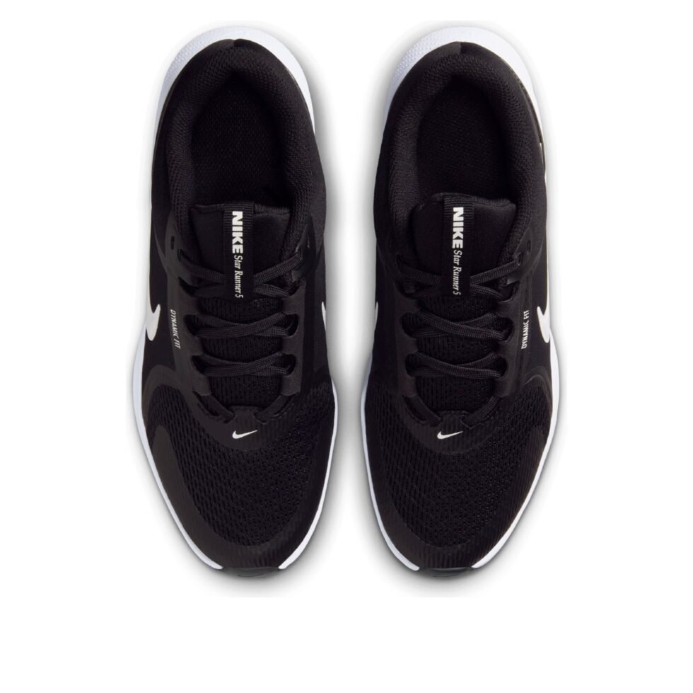 (GS) Nike Star Runner 5 'Black White' HF7004-002 - Image 2