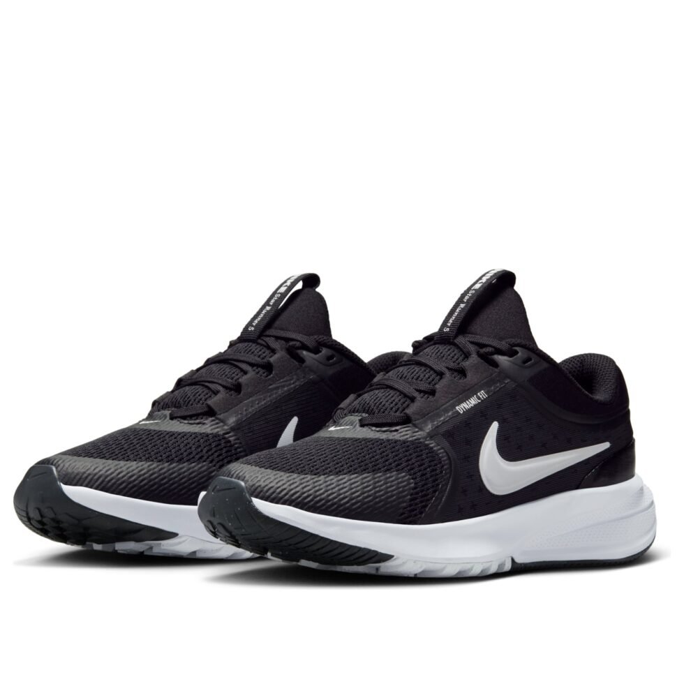 (GS) Nike Star Runner 5 'Black White' HF7004-002 - Image 4