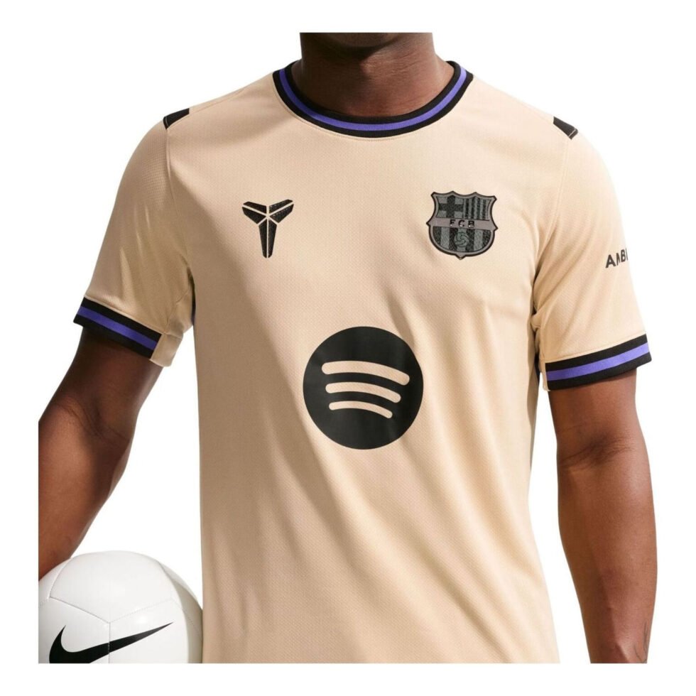 Nike Kobe x F.C. Barcelona 2025/26 Stadium Away Dri-FIT Replica T-Shirt 'Team Gold Persian Violet Black' HJ4603-784