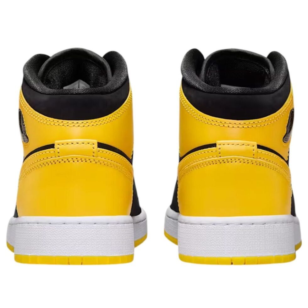 (GS) Air Jordan 1 Mid SE 'Black White Varsity Maize' HJ5940-071 - Image 4