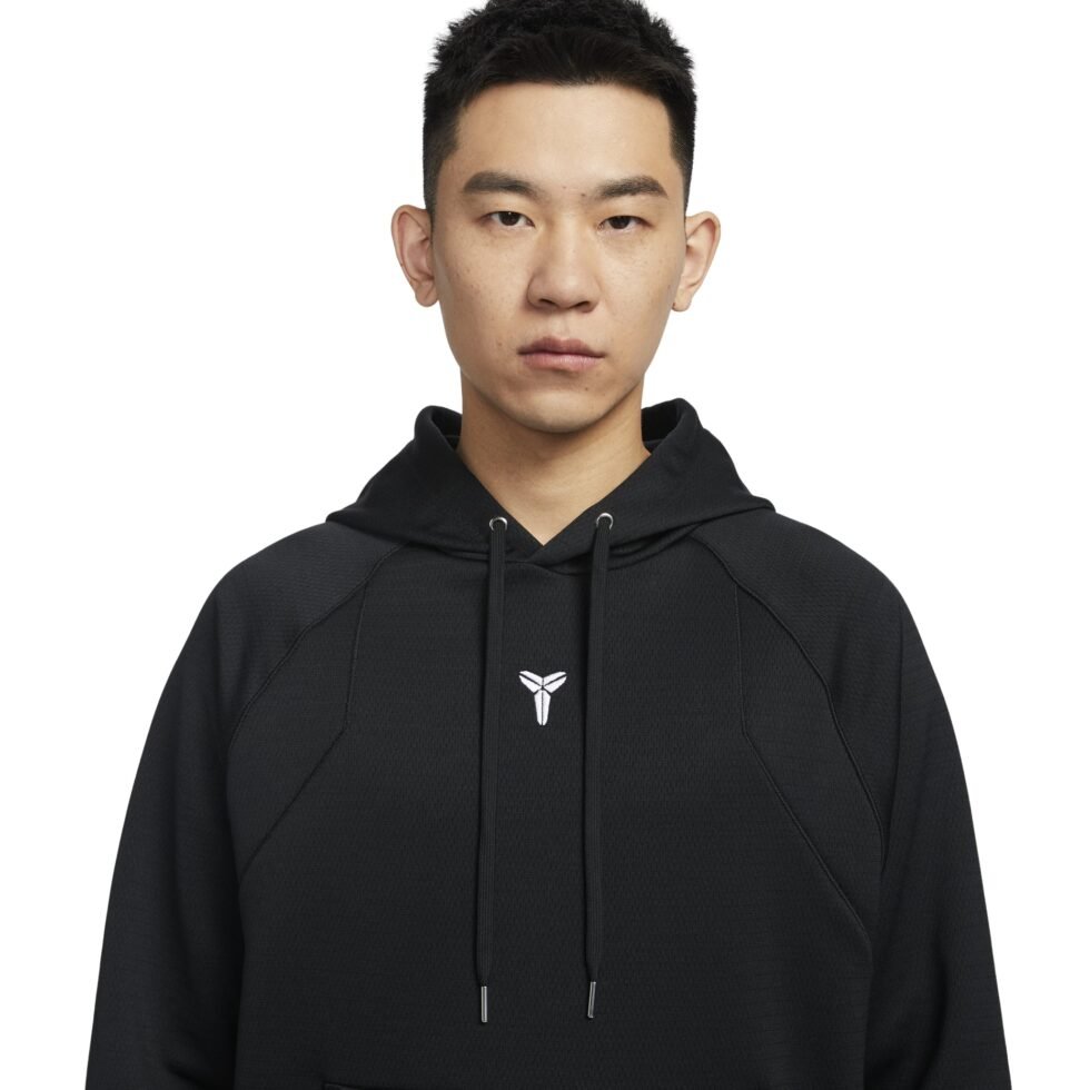 Nike Kobe Therma-FIT Pullover Hoodie Asia Sizing 'Black White' HJ8110-010 - Image 2