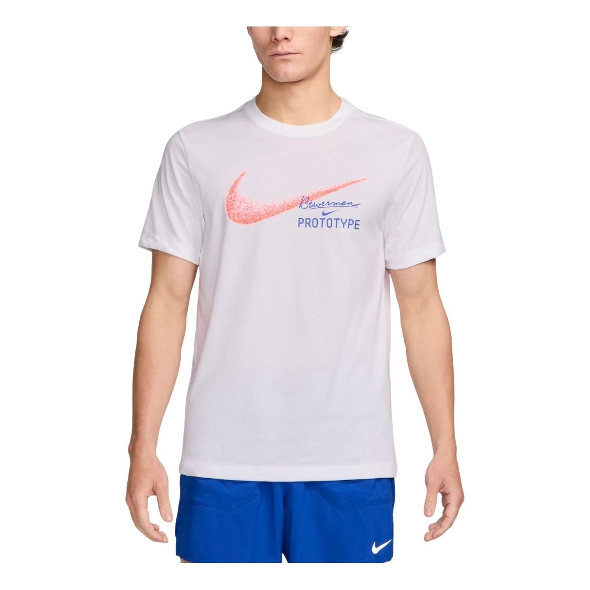 Nike Dri-FIT Graphic Running T-shirt Asia Sizing 'White' HM8292-100
