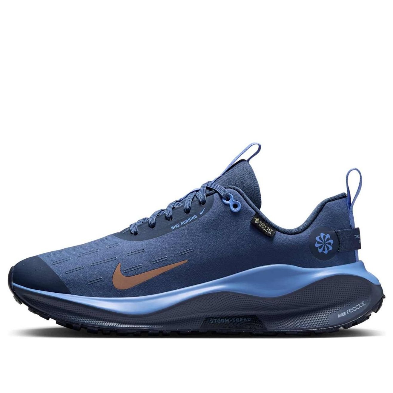 (WMNS) Nike React Infinity Run 4 Gore-Tex 'Thunder Blue Diffused Blue Royal Pulse Metallic Red Bronze' HQ0264-401