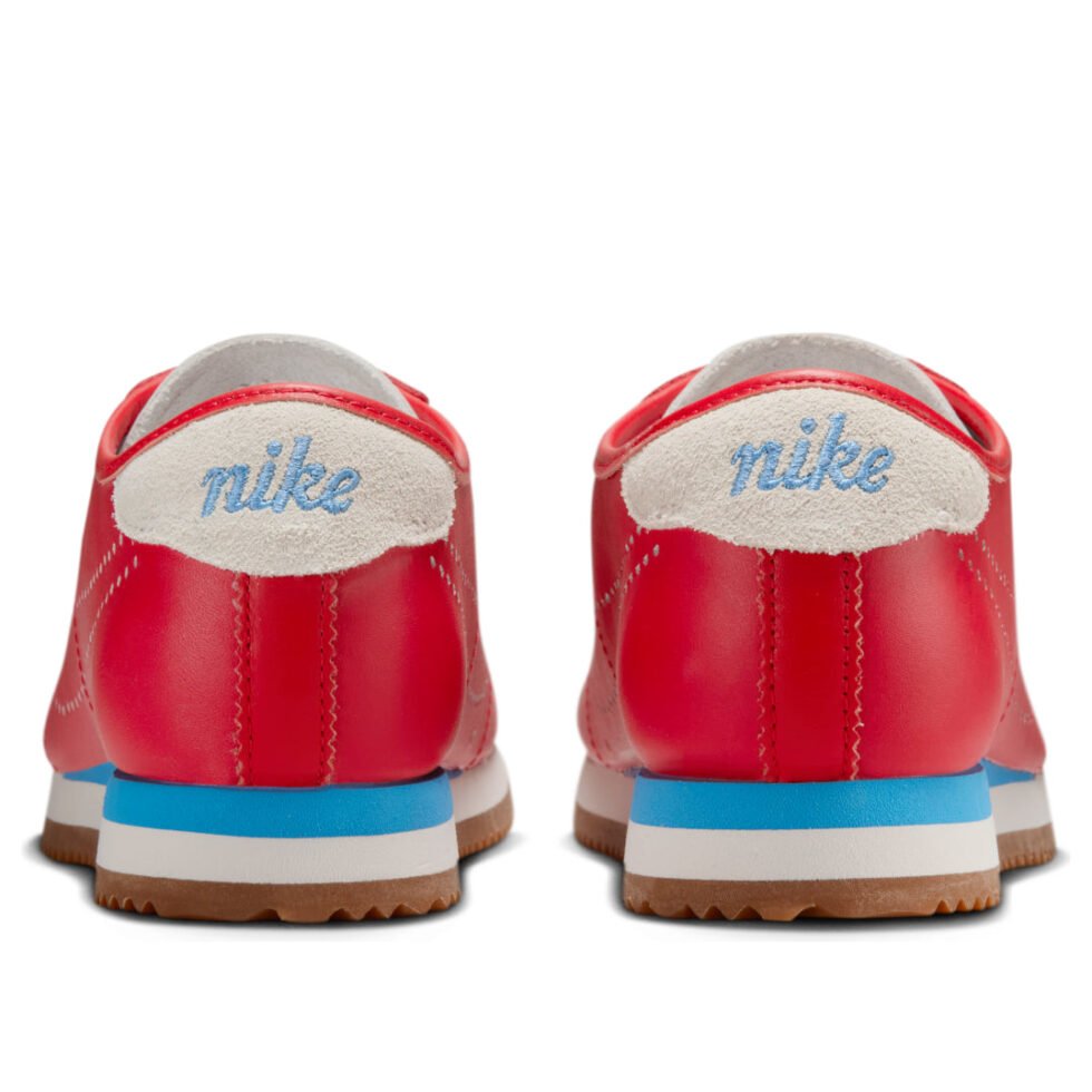 (WMNS) Nike Cortez Leather 'University Red Blue Perforated Swoosh' HQ1841-600 - Image 3
