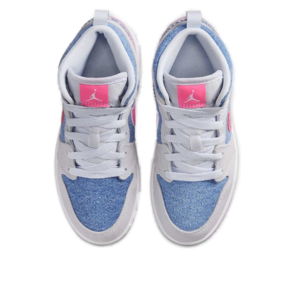 (PS) Air Jordan 1 Mid SE 'Denim Sequin' HQ1998-400 - Image 2