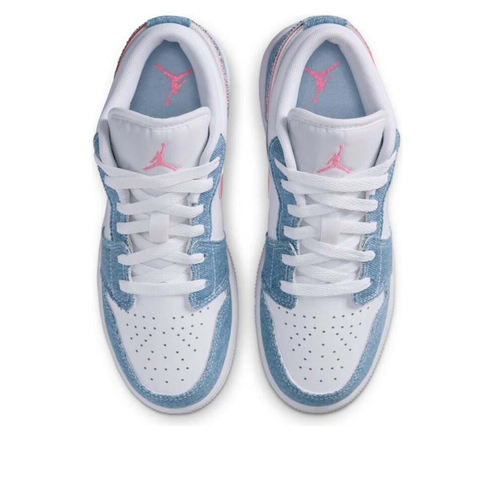 (GS) Air Jordan 1 Low SE 'Denim Sequin' HQ2001-400 - Image 2