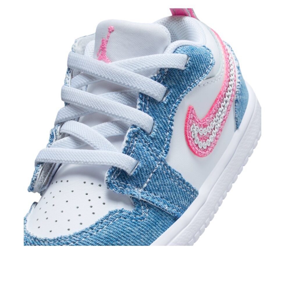 (PS) Air Jordan 1 Low SE 'Denim Sequin' HQ2002-400 - Image 5