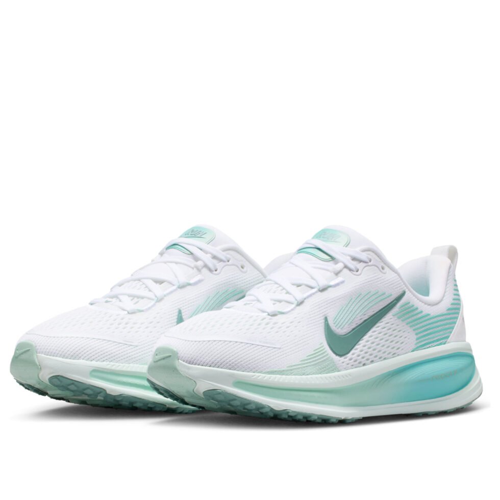 (GS) Nike Air Zoom Vomero 18 'White Bleached Turquoise' HQ2157-106 - Image 4