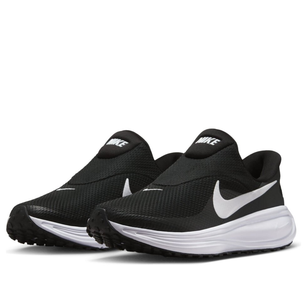(WMNS) Nike Revolution 8 Easyon 'Black White Wolf Grey'  HQ2415-001 - Image 4