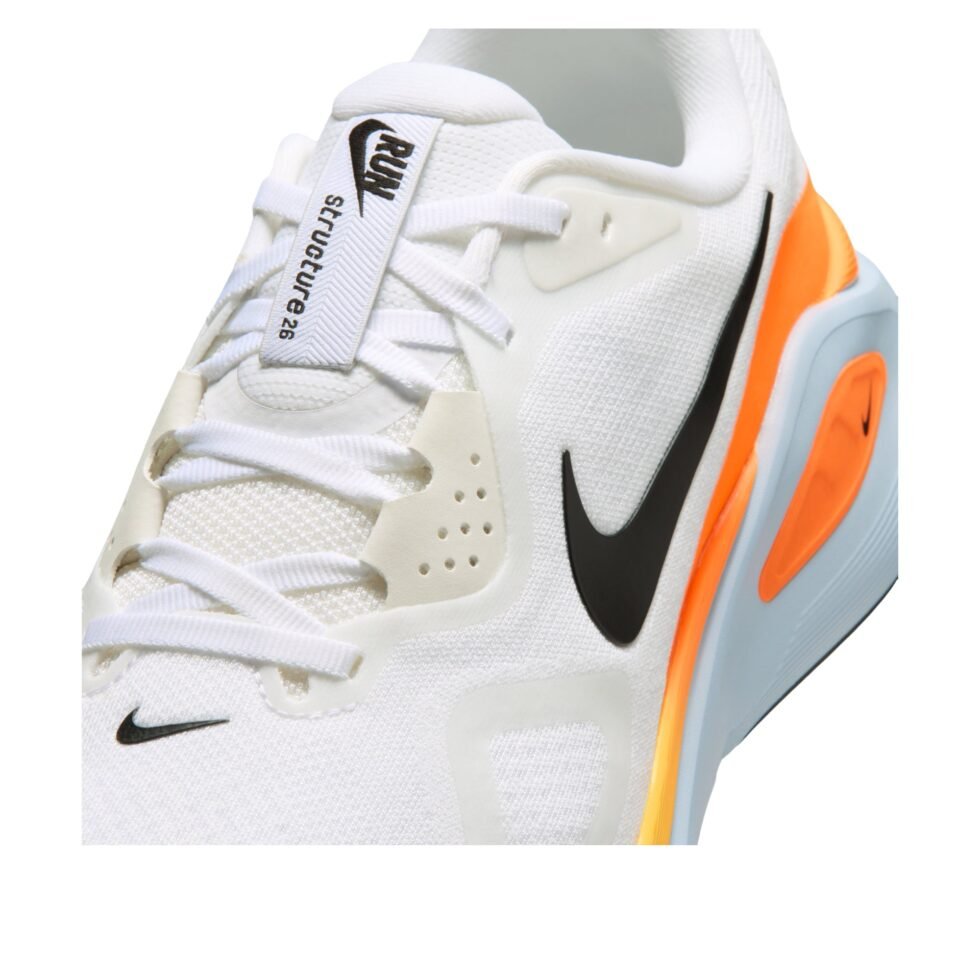 Nike Structure 26 Extra Wide 'White Total Orange' HQ2588-107 - Image 6