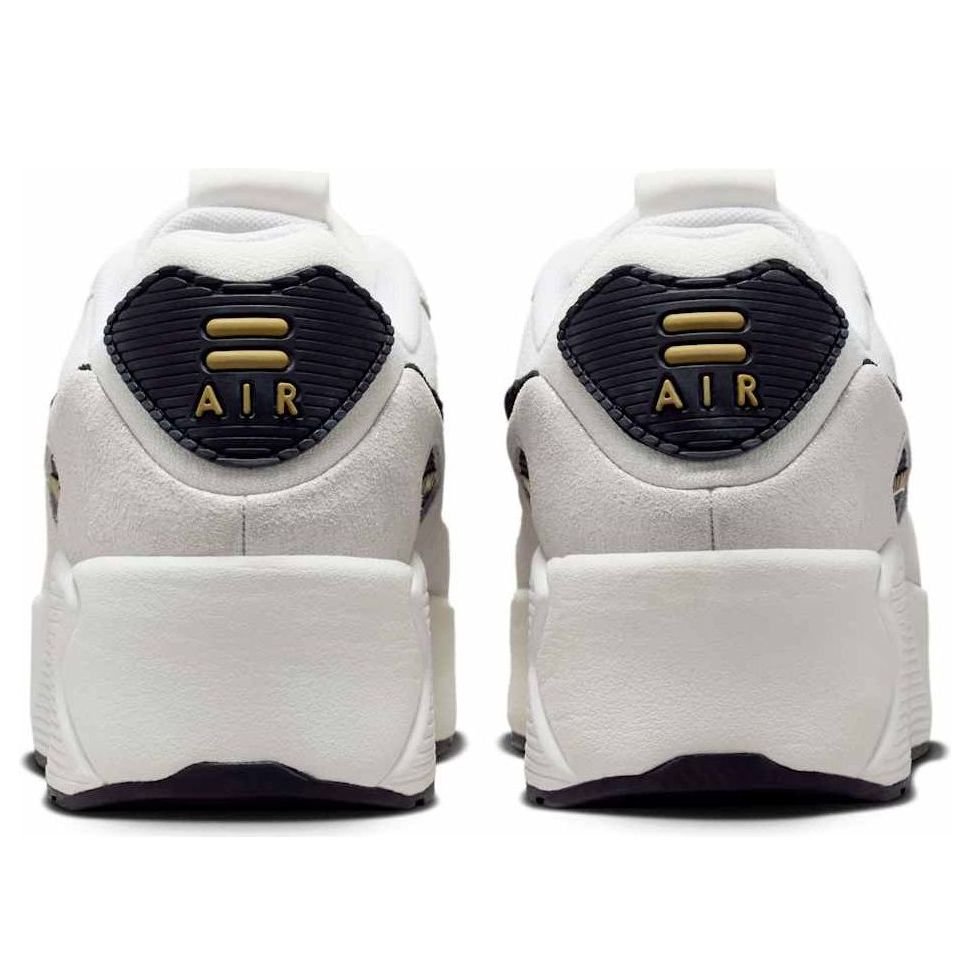 (WMNS) Nike Air Max 90 LV8 'White Metallic Gold Black' HQ3497-100 - Image 5