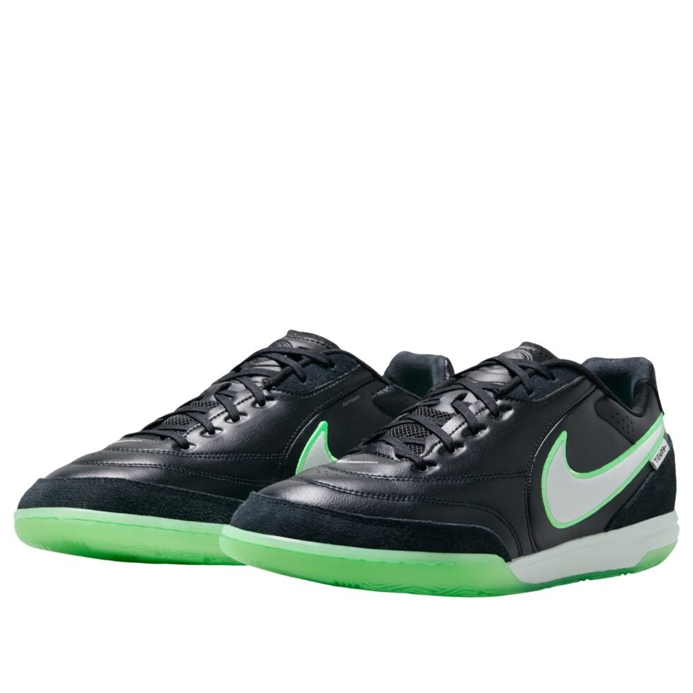 Nike Tiempo Street Gato Indoor Court 'Black Illusion Green' HQ7017-001 - Image 4