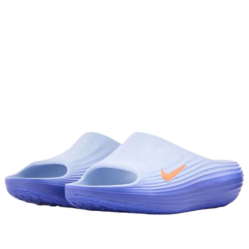 Nike ReactX Rejuven8 Slides 'Hydrogen Blue Total Orange' HV4479-405 - Image 3