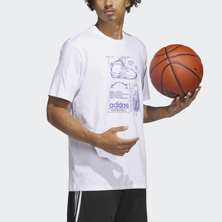 adidas Kobe Crazy 1 T-Shirts 'White' IA3264 - Image 4