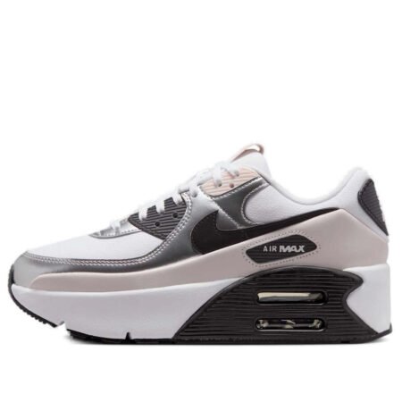 (WMNS) Nike Air Max 90 LV8 'White Metallic Silver Black' IB0170-100