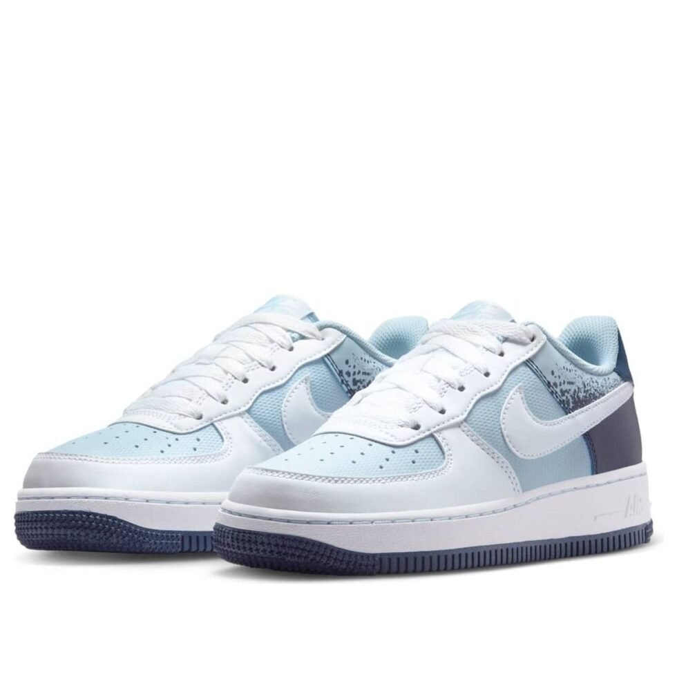 (GS) Nike Air Force 1 Low 'Light Armory Blue White' IB7686-400 - Image 3