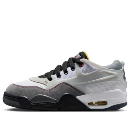 (GS) Air Jordan 4 RM Premium 'White Smoke Grey Red' IB8051-100